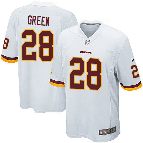 Men's Game Darrell Green Nike Jersey White Road - #28 NFL Washington Redskins